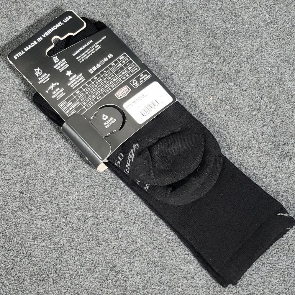Darn Tough Tactical T450 Socks‎ Unisex Small Black Merino Wool OTC Full Cushion